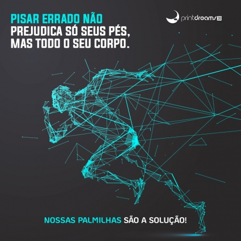 PALMILHAS COM TECNOLOGIA 3D